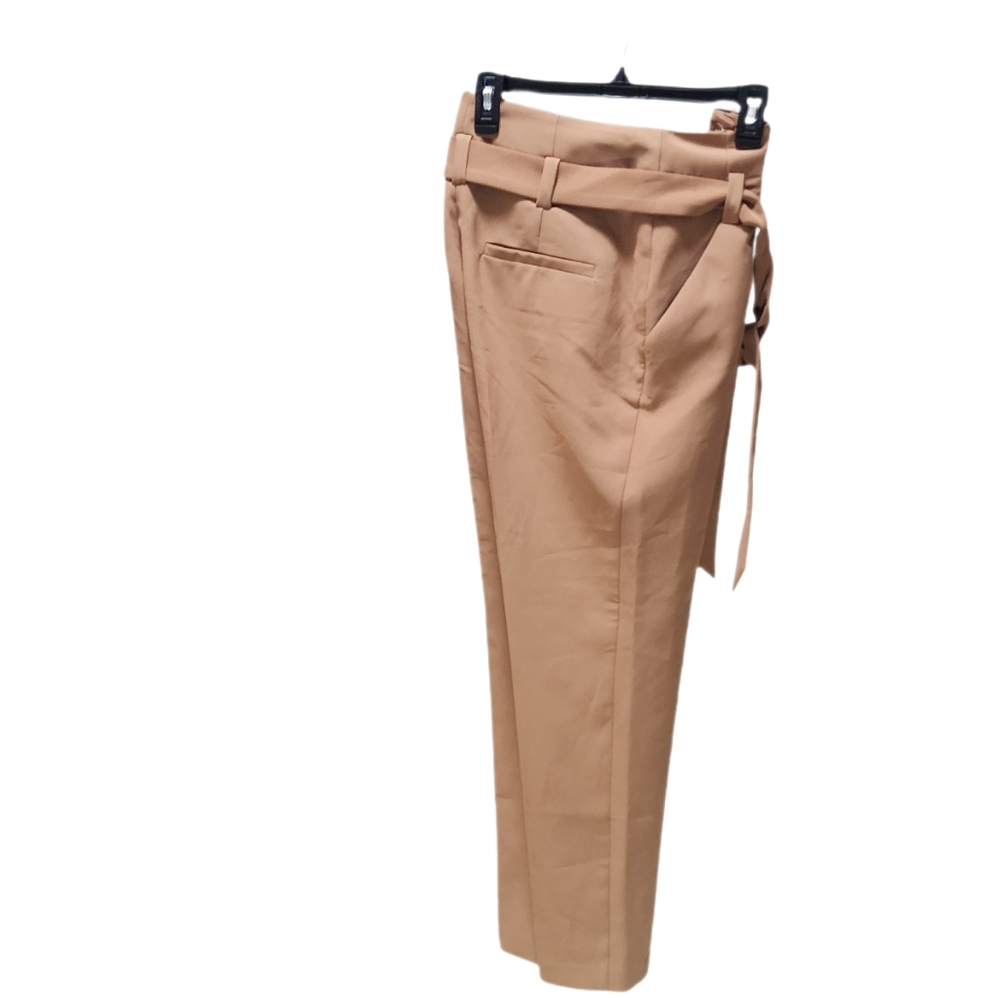 Cooper & Ella Dress Pants High Rise Slim Leg Ankle Length Tie Waist Stretch 8